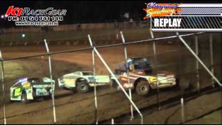 V8 Dirt Modifieds  AMain Queensland Title  Kingaroy Speedway  140412 [upl. by Westley]