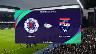 Rangers vs Ross County 24082024 Scottish Premiership PES 2021 [upl. by Baryram394]