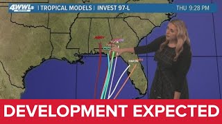 Sunday 10 PM Tropical Update Tropical development in Gulf expected this week [upl. by Ettezus]