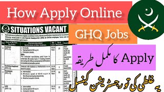 GHQ Civilians Jobs 2023 Apply Online  Pak Forces Jobs [upl. by Bekha]