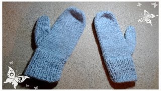 TUTO moufles pour enfant au tricot handmade diy вязание knitting tricot tutorial [upl. by Agustin]