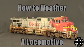 Weathering an HO Scale Locomotive Athearn Genesis BNSF Dash 9 [upl. by Aloisius]