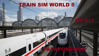 TRAIN SIM WORLD 5 025 INITIATION BR 411 DB et ligne Frankfurt Fulda [upl. by Sirak65]