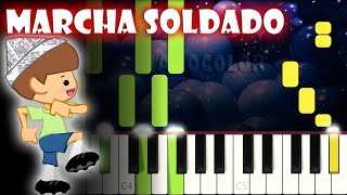 Marcha Soldado  Piano Cover  Tutorial  Karaoke [upl. by Bromley]