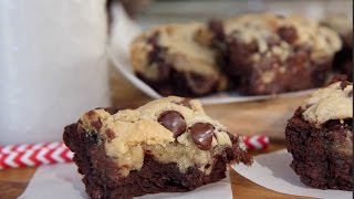 How to Make Chocolate Chip Cookie Brownies Easy Homemade Recipe [upl. by Nob]