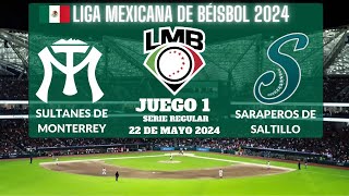 ⚾️Sultanes de Monterrey vs Saraperos de Saltillo⚾️Donde Verlo EN VIVOLiga Mexicana de Béisbol 2024 [upl. by Bracci854]