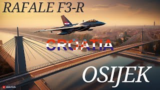 Let Rafalea iznad Osijeka  Dassault Rafale F3R flight above Osijek [upl. by Grange]