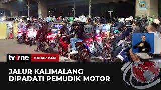 Pemudik Motor Arah Pantura Mulai Padati Jalur Kalimalang  Kabar Pagi tvOne [upl. by Tatiania]