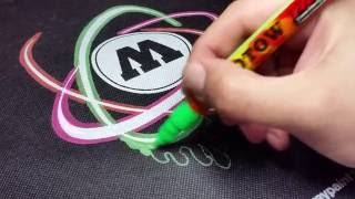 Tutorial MOLOTOW ONE4ALL по ткани и замена пера [upl. by Atineb]