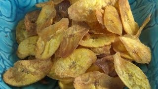 Mariquitas de plátano  Como hacer chicharritas de platano [upl. by Ayhtak]