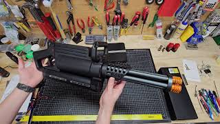 WELLPRO WE23X Airsoft Minigun Unboxing and Review Part 1 [upl. by Nnaeinahpets]