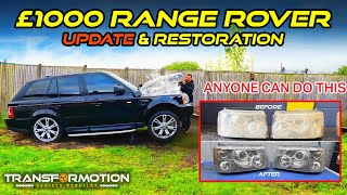 £1000 RANGE ROVER UPDATE amp HEADLIGHT RESTORATION [upl. by Cicero]