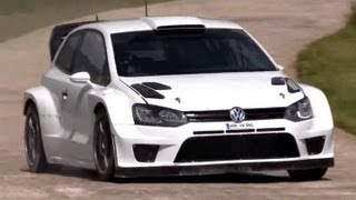 Sébastien Ogier Test Panzerplatte  Rallye Deutschland 2013  VW Polo R WRC [upl. by Hamner771]