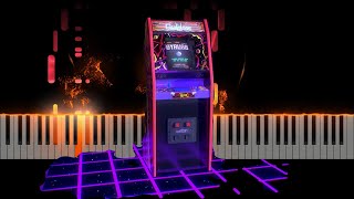 GYRUSS Arcade Game Main Theme Synthesia Midi Piano Tutorial amp Download [upl. by Rahr]