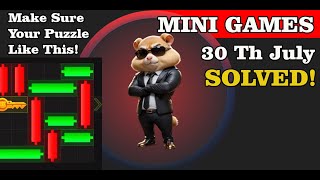 30 July Hamster Kombat Mini Games  SOLVED [upl. by Yrotciv]