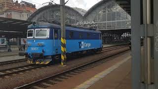 CD Cargo Class 123  123012 passing Praha Hlavní nádraží Station on 100924 [upl. by Rannug856]