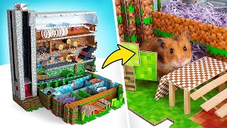 Un laberinto de MINECRAFT en vida real  ¡Sorprende a tu hámster [upl. by Hareemas]