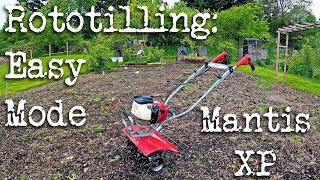 Renting amp Using the Mantis XP Tiller  A beginner friendly guide to a beginner friendly rototiller [upl. by Wilcox]