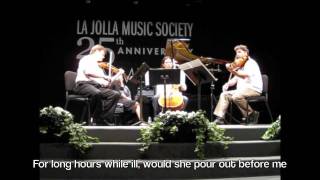 Wong Piano Quartet 2010 with excerpts from Poes quotLigeiaquot [upl. by Enegue]