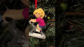 Personalized Stationary Peloton Bike  Female Blonde Christmas Ornament [upl. by Kayle]