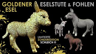 Schleich ® Goldener Esel  Limitierte Sonderedition  Esel Stute amp Fohlen  Review Special [upl. by Pampuch696]