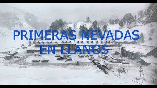 PRIMERAS NEVADAS en Llanos del Hospital Dron [upl. by Anivad828]