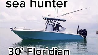 30’ SEA HUNTER FLORIDIAN WALK THROUGH  FORT LAUDERDALE INTL BOAT SHOW [upl. by Aillicec]