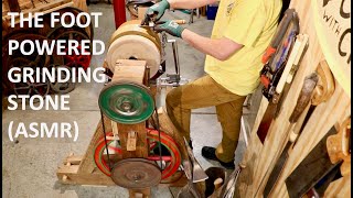 The FOOT POWERED GRINDING STONE ASMR [upl. by Gies]