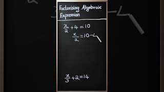 Factorizing Algebraic Expressions [upl. by Woodhouse]