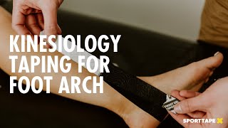 Kinesiology Taping for Plantar Fasciitis  How To Apply Kinesiology Tape for Arch Pain [upl. by Bert290]