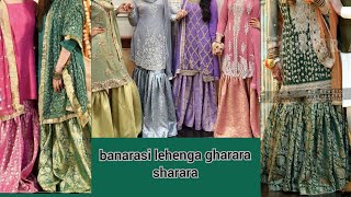 banarasi brocade jamawar lehenga gharara sharara and plazo full designing detail [upl. by Akili598]