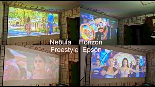 Samsung Freestyle vs Epson COFH02 vs XGIMI Horizon Pro vs Anker Nebula Cosmos Laser 4k Polaris [upl. by Innig]