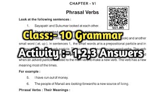 10th grammar phrasal verbs activity 1activity 2activity 3separable and not separable prep adverb [upl. by Alyal]