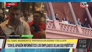 🔴 PROTESTA EN ADUANA Y EN LA AFIP [upl. by Adnuhser174]