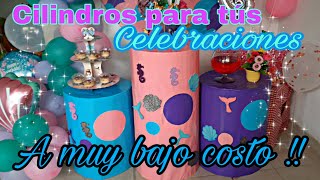 Como hacer cilindros para fiestas a muy bajo costo 💰💲 Material reciclado cartón [upl. by Zehcnas990]