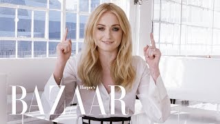 Sophie Turner Tests Her Knowledge of Game of Thrones vs the Runway  Harpers BAZAAR [upl. by Greenleaf462]