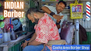 Head Massage Back Massage Neck Crack by Costal Side Indian barber  ASMR Best Massage Therapy [upl. by Assenab]