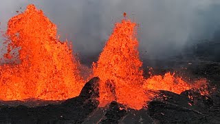 Watch as Hawaii’s Kilauea volcano erupts lava [upl. by Redd714]