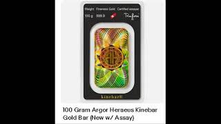 100 Gram Argor Heraeus Kinebar Gold Bar New w Assay [upl. by Sura304]