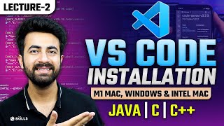 Visual Studio Code Installation on M1 Mac Windows amp Intel Mac  VS Code for Java C amp C [upl. by Lednek]