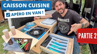 La cuisine PARFAITE pour mon VAN  Prêt pour lapéro  diy vanlife [upl. by Arlon]