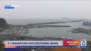 Powerful 71 magnitude earthquake hits southern Japan [upl. by Dubenko541]