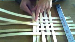 Basket Weaving Video 3 Weave a basic square or rectangular basket base [upl. by Dare482]