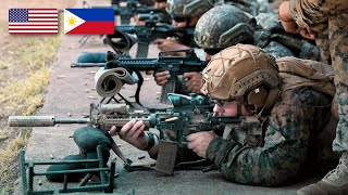 US Philippine Marines  Combat Marksmanship amp Downed Gunner Drills 2024 [upl. by Naggem]