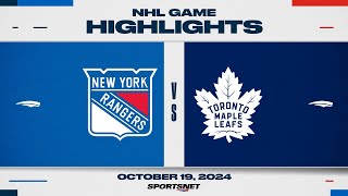 NHL Highlights  Rangers vs Maple Leafs  October 19 2024 [upl. by Amena27]