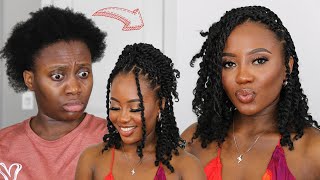 Wow Easy DIY Short Twist on 4c Natural Hair  Protective Style [upl. by Latini]