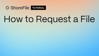 How to Request a File [upl. by Arivle]