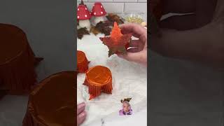 Cupcake cantik 🧁🍁🍁 christmas diy halloween autumn video shorts trending [upl. by Sirromed]