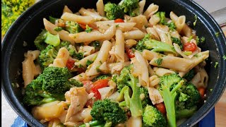 Salmon Penne Pasta with Broccoli  Kitchen Time with Anna [upl. by Fevre]