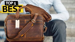 ✅ Best Leather Briefcase Messenger Bags 2022  Buyers Guide [upl. by Irra356]